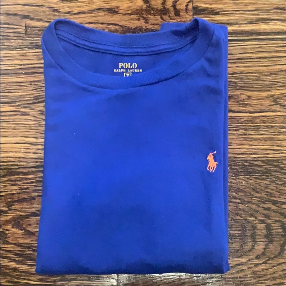 Blue Ralph Lauren Kids Polo T Shirt Size 7